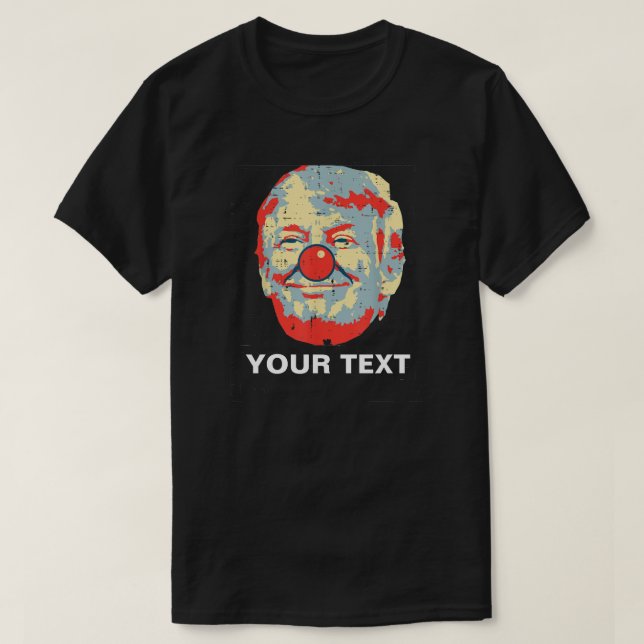 T-shirt Personnalisé Donald Trump Clown Visage Pop Art (Design devant)
