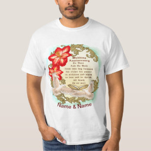 T-shirt personnalisé Doves Mariage Anniversaire