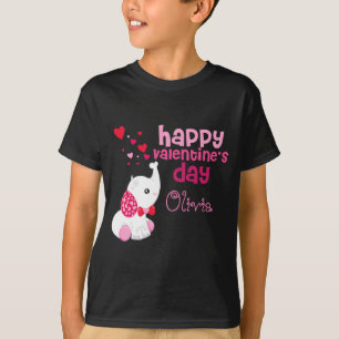 T-shirt personnalisé éléphant rose pour enfants po