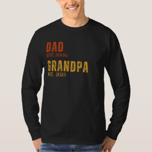 T-shirt Personnalisé Est. Année papa grand-père Retro Pers