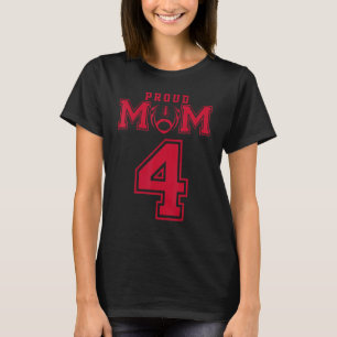 T-shirt Personnalisé Fier Football Maman Numéro 4 R Person