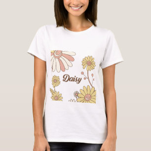 T-Shirt Personnalisé Fleur de Daisy Groovy Rétro 7