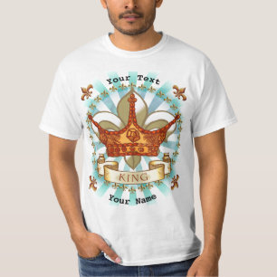 T-shirt personnalisé Fleur De Lis King Dad