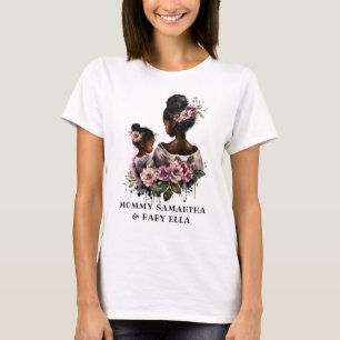 T-shirt Personnalisé Floral Maman and Baby (2)
