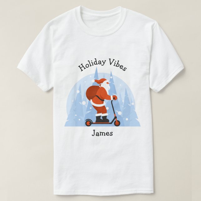 T-shirt Personnalisé Funky Moderne Père Noël Noël (Design devant)