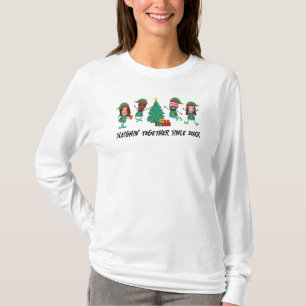 T-shirt Personnalisé Funny Face Photo Elf de Noël
