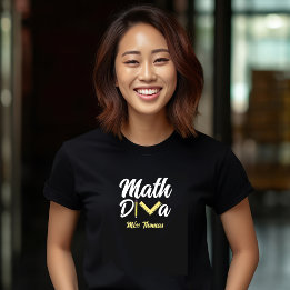 T-shirt Personnalisé Funny Math Diva Enseignant