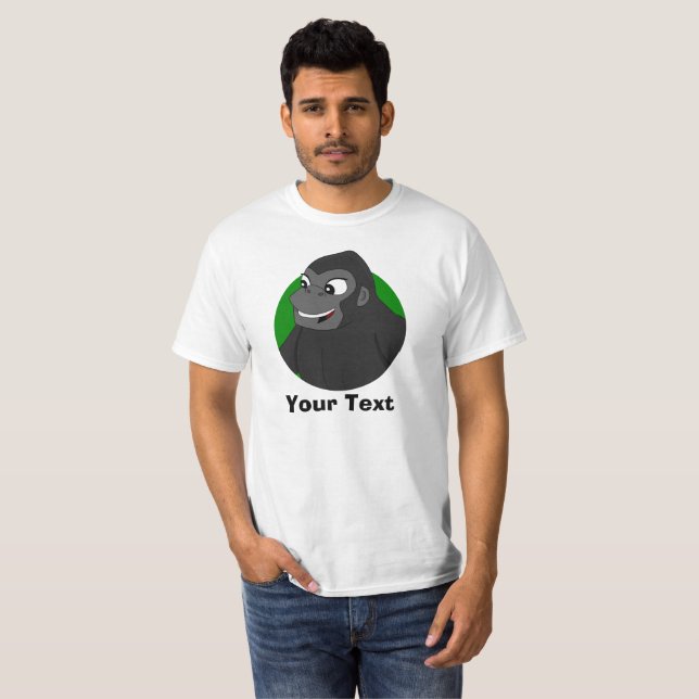 T-shirt personnalisé Gorilla Cartoon (Devant entier)