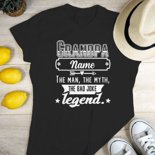 T-shirt Personnalisé Grand-Père L'Homme, Le Mythe, La Lége