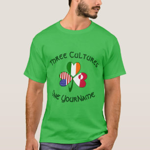 T-shirt personnalisé Groenland Irlande USA Shamroc