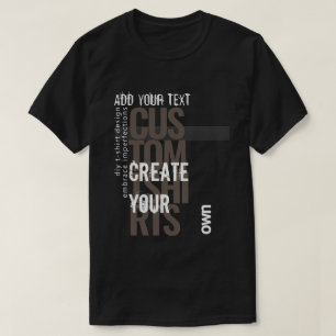T-shirt Personnalisé Grungy Messy Typographie Art 90's Des