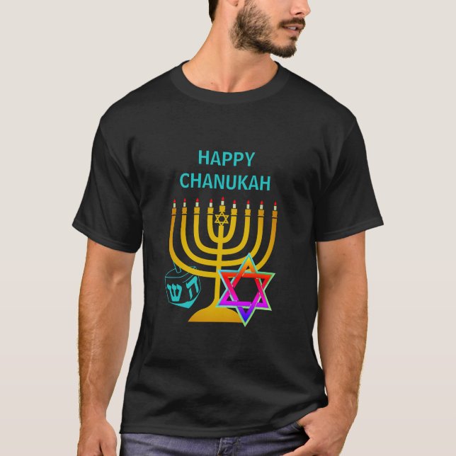 T-shirt Personnalisé HAPPY CHANUKAH (Devant)