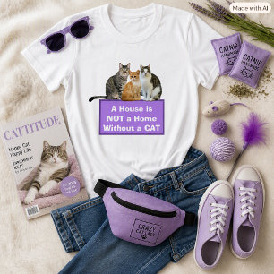 T-shirt personnalisé Happy Home / Amateur de chats