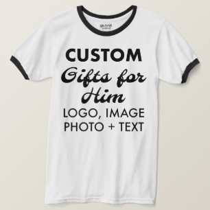 T-Shirt personnalisé homme's White Ringer personna