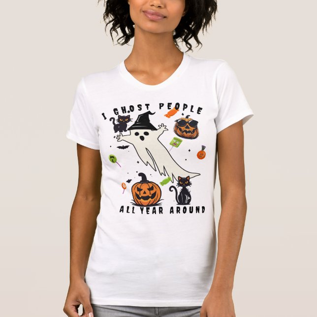 T-shirt Personnalisé I Ghost Gpeople Creepeper Drôle Hallo (Devant)