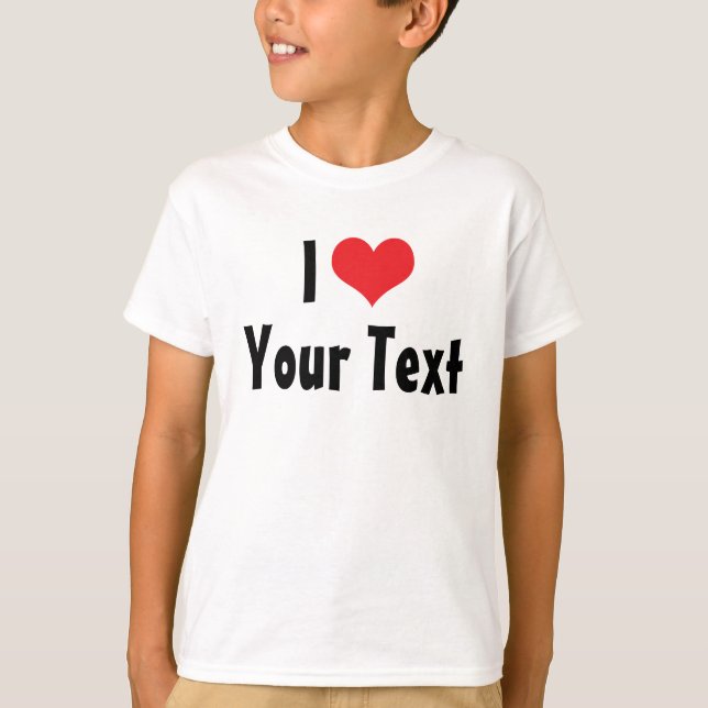 T-shirt Personnalisé I Love (Devant)