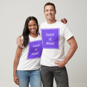 T-shirt personnalisé invité violet d'honneur