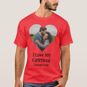 T-shirt Personnalisé J'Aime Ma Fille Photo Coeur