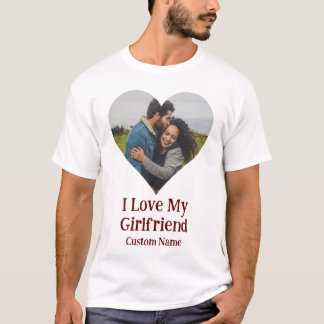 T-shirt Personnalisé J'Aime Ma Fille Photo Coeur