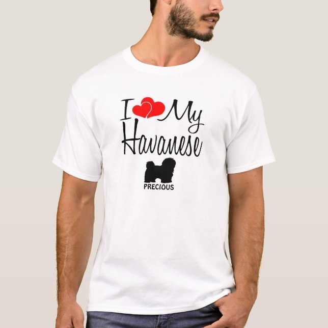 T-shirt Personnalisé J'Aime Mon Havanais (Devant)