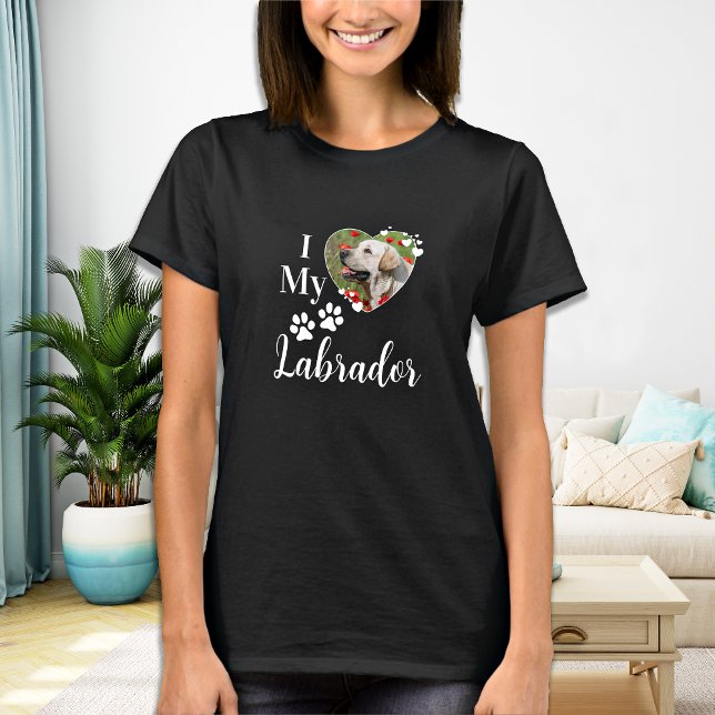 T-shirt Personnalisé J'Aime Mon Labrador Cute Animal Chien (Créateur téléchargé)