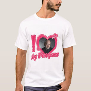 T-shirt Personnalisé J'Aime Mon Peepaw Avec Photo Personna