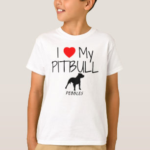 T-shirt Personnalisé J'Aime Mon Pitbull