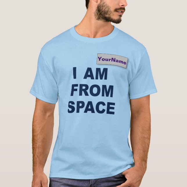 T-shirt personnalisé "Je suis de l'espace" (Devant)