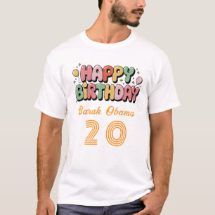 T-Shirt personnalisé Joyeux Anniversaire avec nom 
