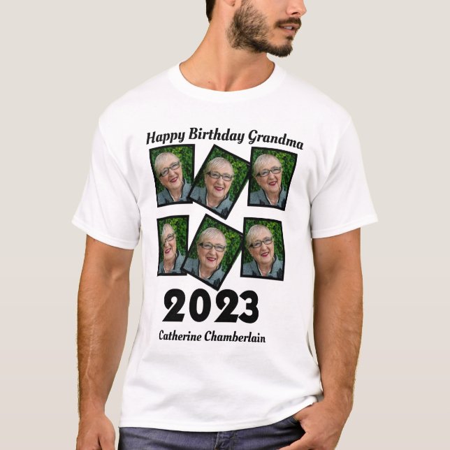 T-shirt Personnalisé Joyeux anniversaire grand-mère 2023 6 (Devant)