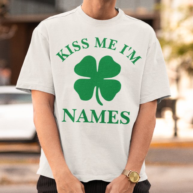 T-shirt Personnalisé Kiss Me St. Patrick's Day (Créateur téléchargé)
