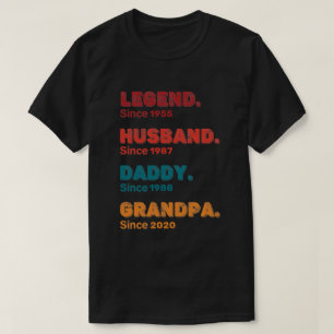 T-shirt Personnalisé Légende Mari Daddy Grandpa Personnali