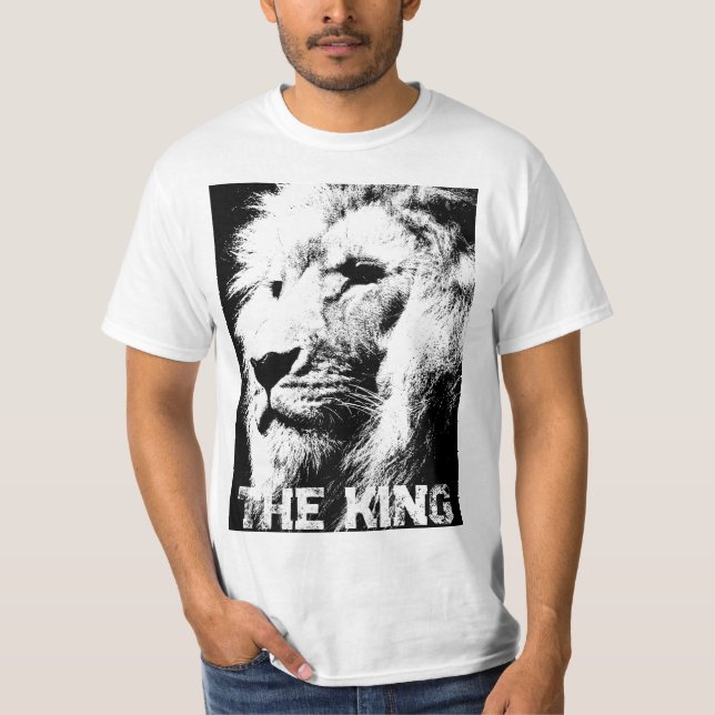 T-shirt Personnalisé Lion Face Modèle Mens Élégant Moderne (Devant)