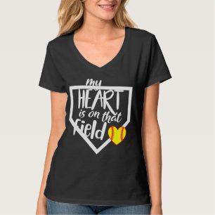 T-shirt Personnalisé MAMAN MON CŒUR EST SUR CE TERRAIN Sof