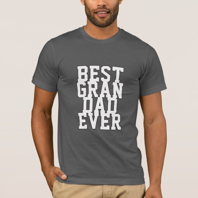 T-shirt Personnalisé Meilleur Grand-Père Jamais Drôle Typo (Devant)