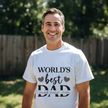 T-Shirt Personnalisé Meilleur Papa du Monde