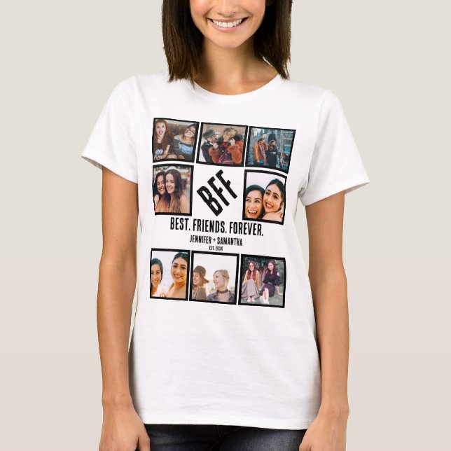 T-shirt Personnalisé Meilleurs amis pour toujours BFF 8 Co (Devant)