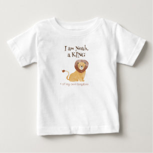 T-shirt personnalisé mignon avec lion, le roi