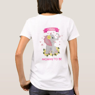 T-shirt Personnalisé mignon éléphant maman à être bab