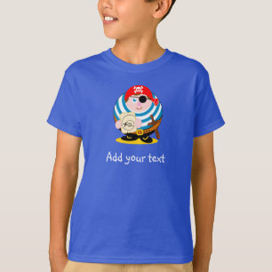 T-shirt Personnalisé, mignon pirate avec carte au trésor