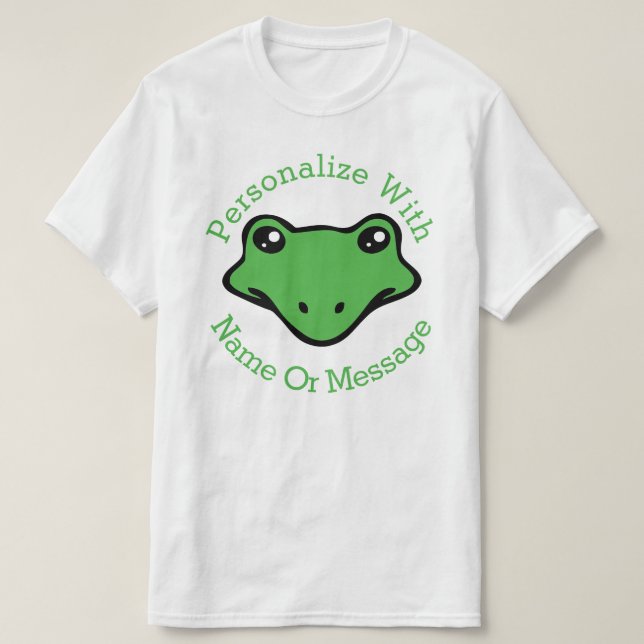 T-shirt PERSONNALISÉ Mignonne Grenouille visage (Design devant)