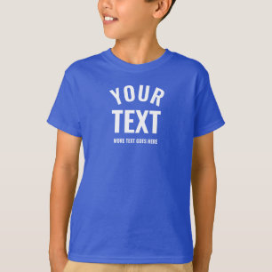 T-shirt Personnalisé Modèle Moderne Royal Blue Enfants Gar