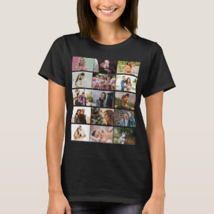 T-shirt Personnalisé moderne 12 Photo Collage Famille Pers