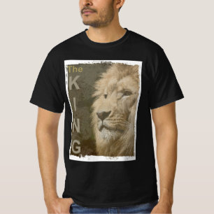 T-shirt Personnalisé Moderne Élégant Pop Art Lion Visage M