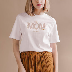 T-shirt Personnalisé MOM Fête des mères florales Baby show