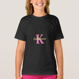 T-shirt Personnalisé Monogramme Noir moderne