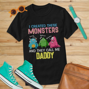 T-shirt Personnalisé Monster Appeler Papa Papa Papa Papa P