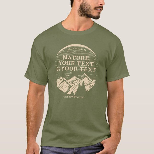 T-shirt personnalisé Montagnes (Devant)