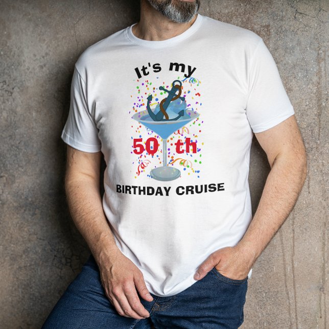 T-shirt Personnalisé My Birthday Cruise Cocktail Ancre (Créateur téléchargé)
