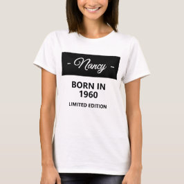 T-shirt Personnalisé Né en 1960 Anniversaire